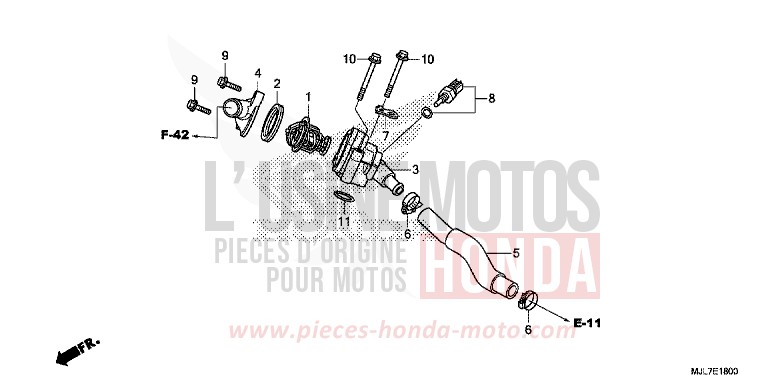 THERMOSTAT de Integra 750 MAT PEARL GLARE WHITE (NHB54) 2014